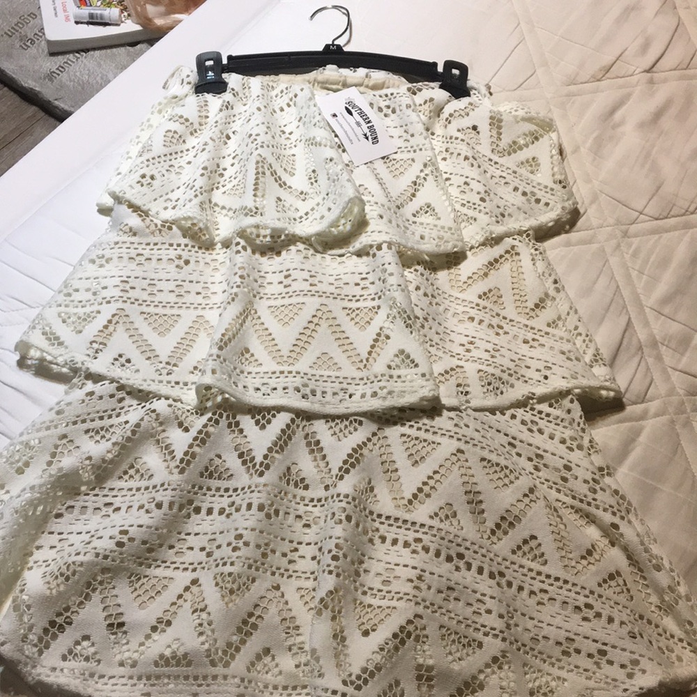 NWT Boutique strapless dress L